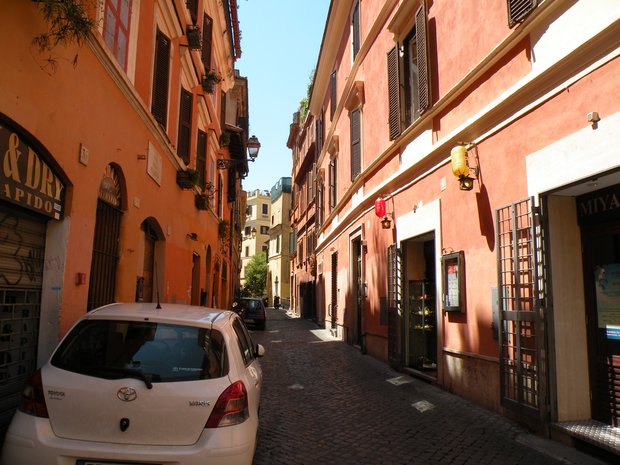  couleurs typique des maisons de Rome (Trastevere)
